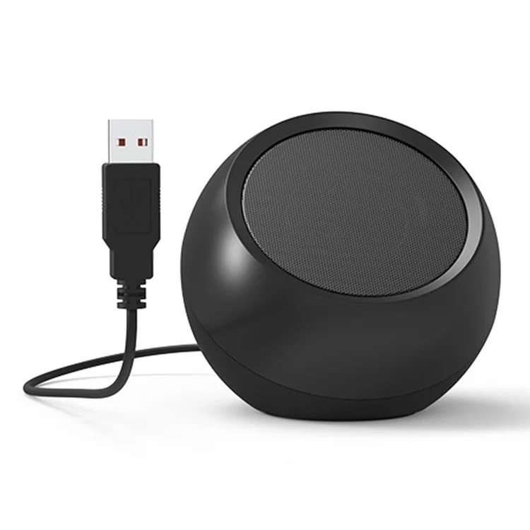 LLR504 USB Mini Subwoofer Portable 5W Speaker Computer Sound Box with 115cm Cable