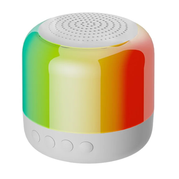 Y6C Portable Outdoor Bluetooth-Compatible Speaker Stereo Surround Wireless Mini Subwoofer with RGB Light - White