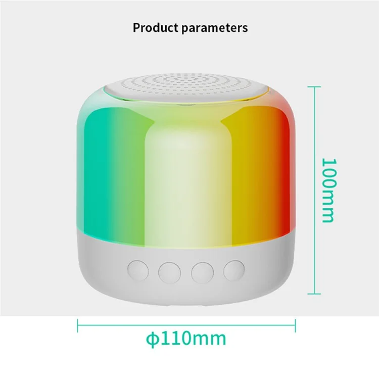 Altavoz portátil para exteriores Y6C con Bluetooth, sonido estéreo envolvente, subwoofer mini inalámbrico con luz RGB - Rosa