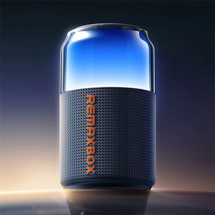 REMAX RB-M21 TWS Portable Wireless Bluetooth-Compatible Speaker with 4 RGB Lighting Mode - Blue