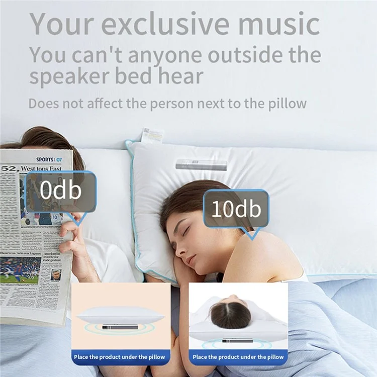 QY08 Bone Conduction Speaker Bluetooth-Compatible Sleep Aid Mini Wireless Audio Device for Bedroom / Dorm / Office - Grey
