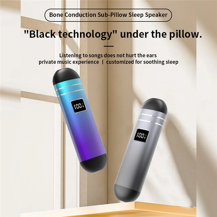 QY09 Bone Conduction Speaker with 32GB TF Card Mini Wireless Audio Device BT Sleep Aid for Bedroom / Dorm / Office - Blue Purple
