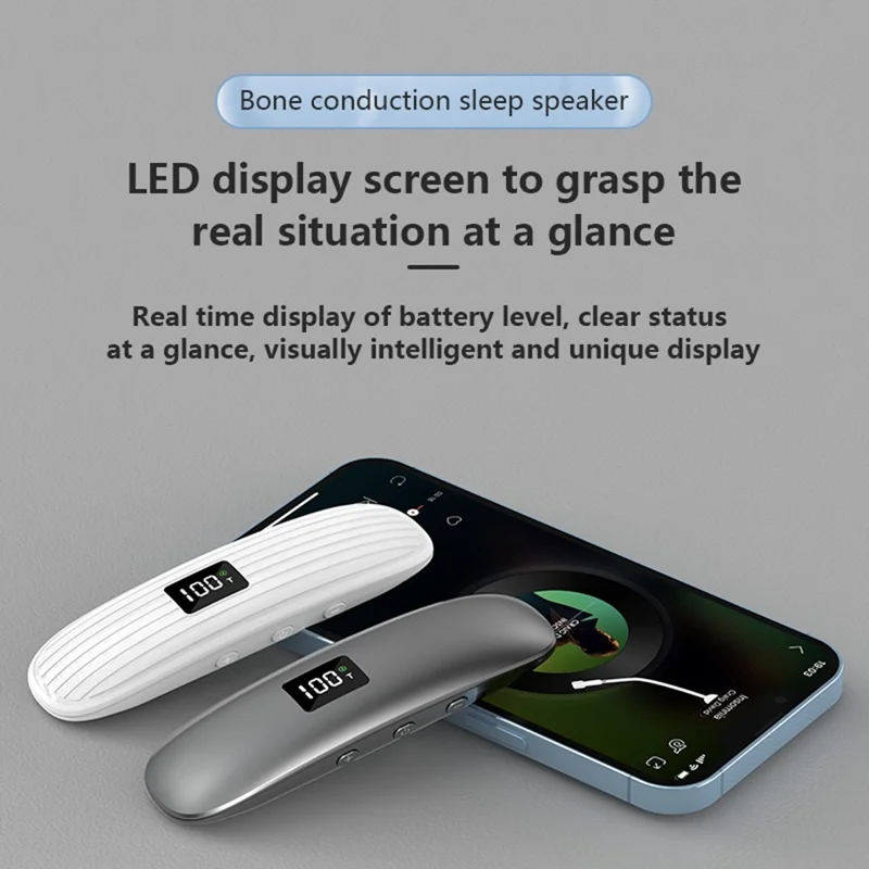 QY10 Bone Conduction Speaker Wireless Sleep Soundbox Mini Pillow Speaker - White