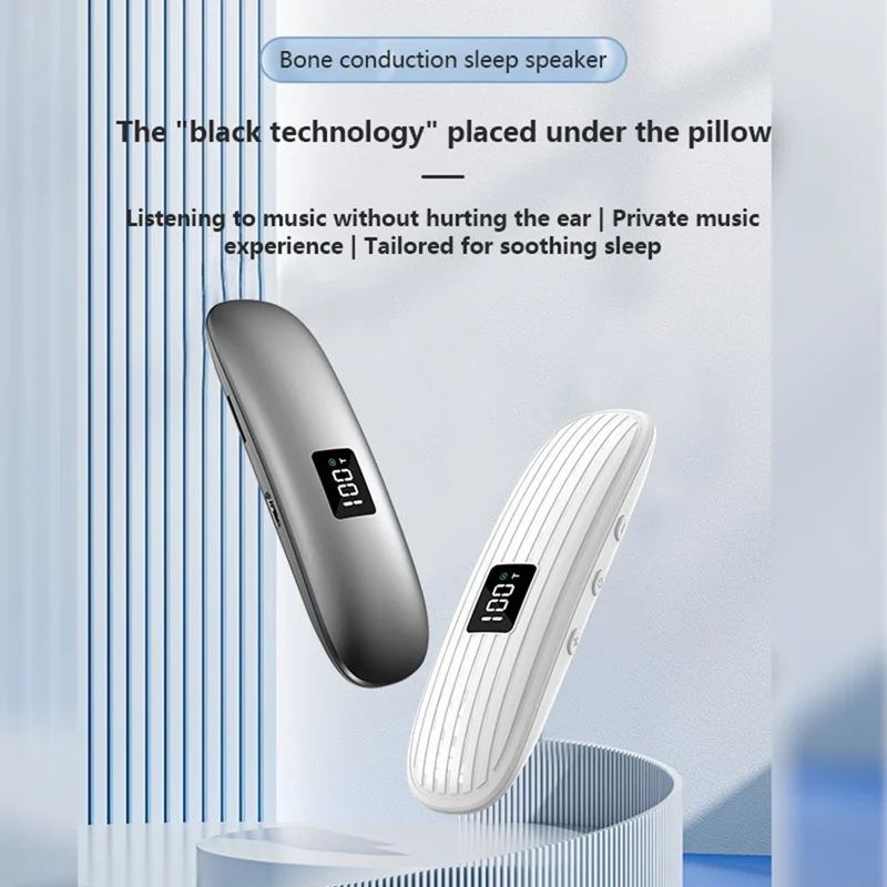 QY10 Bone Conduction Speaker Wireless Sleep Soundbox Mini Pillow Speaker - White