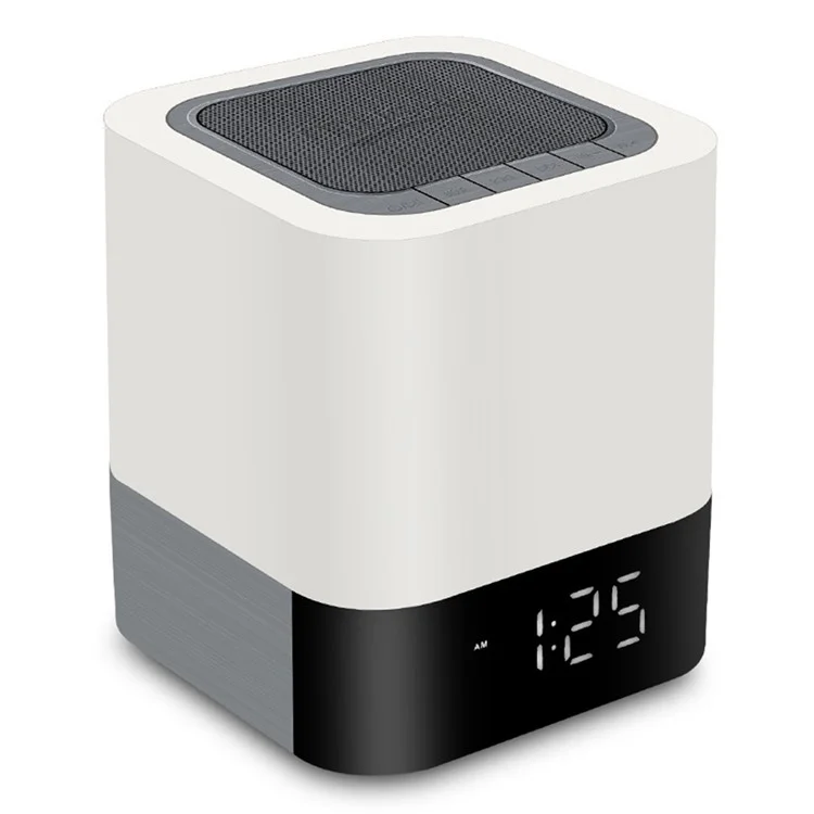 MUSKY DY28P 3 Level LED Lighting Bluetooth-Compatible Speaker Touch Control Night Light with Alarm Clock