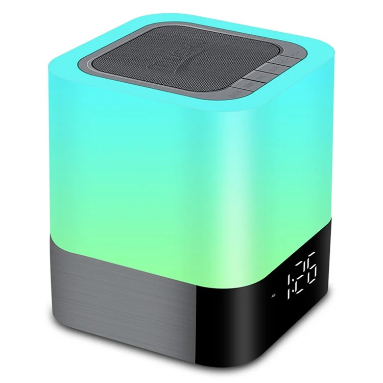 MUSKY DY28P 3 Level LED Lighting Bluetooth-Compatible Speaker Touch Control Night Light with Alarm Clock