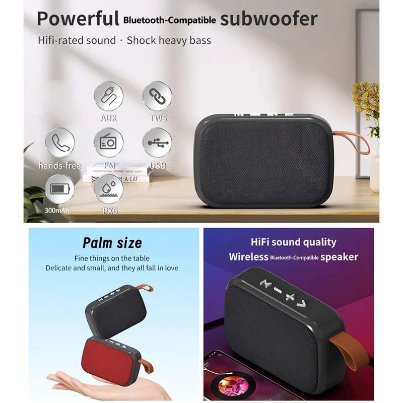 Altavoz Bluetooth F003 Resistente al Agua IPX6 Multifunción para Exteriores con Radio FM