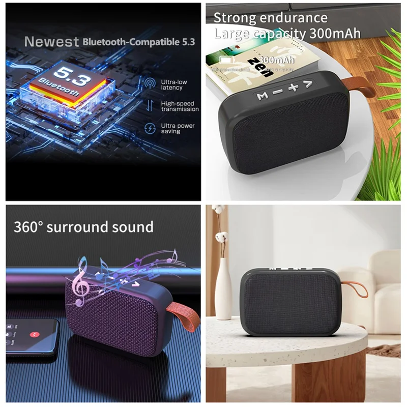 Altavoz Bluetooth F003 Resistente al Agua IPX6 Multifunción para Exteriores con Radio FM