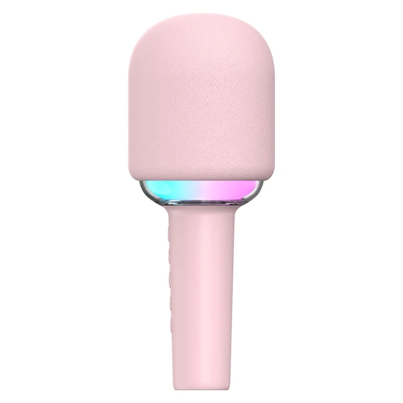 Microfono altoparlante karaoke M5 con Bluetooth integrato e luce RGB - Rosa