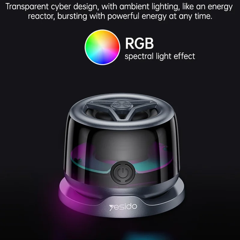 YESIDO YSW32 3W Mini Haut-parleur Bluetooth compatible TWS avec Éclairage ambiant LED