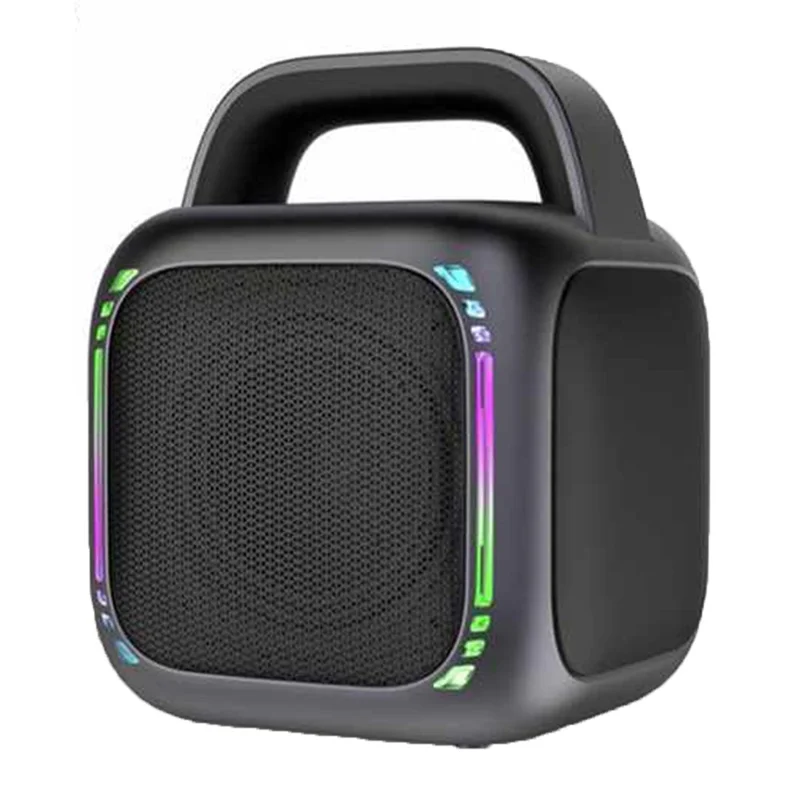 MS6 Enceinte portable Bluetooth 50W avec lumière RVB, Subwoofer étanche IPX7 pour extérieur