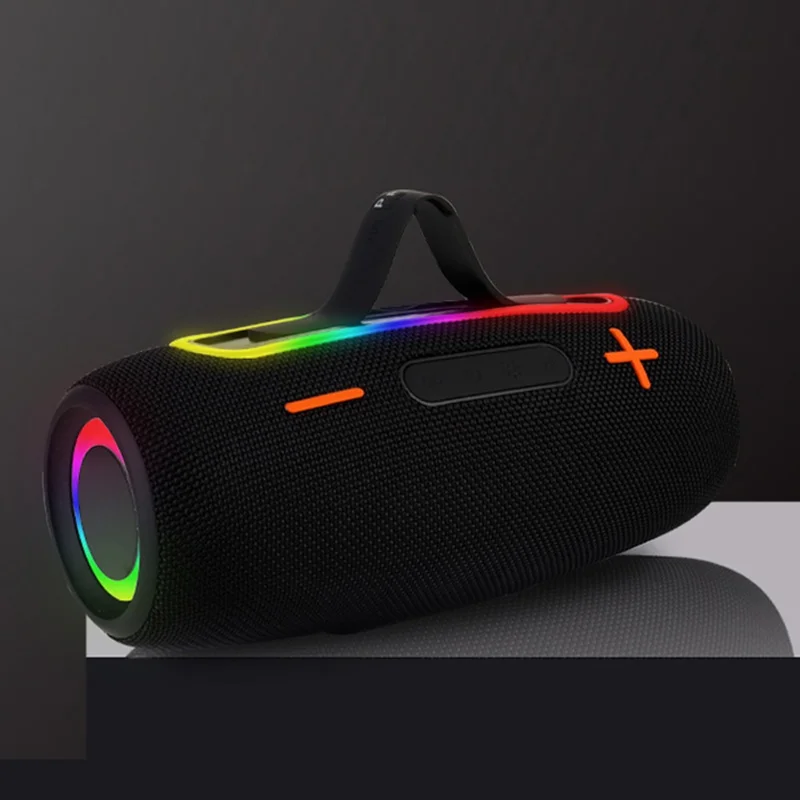 PRO9 Haut-parleur TWS sans fil compatible Bluetooth IPX6 Étanche Portable Boombox Extérieur - Noir