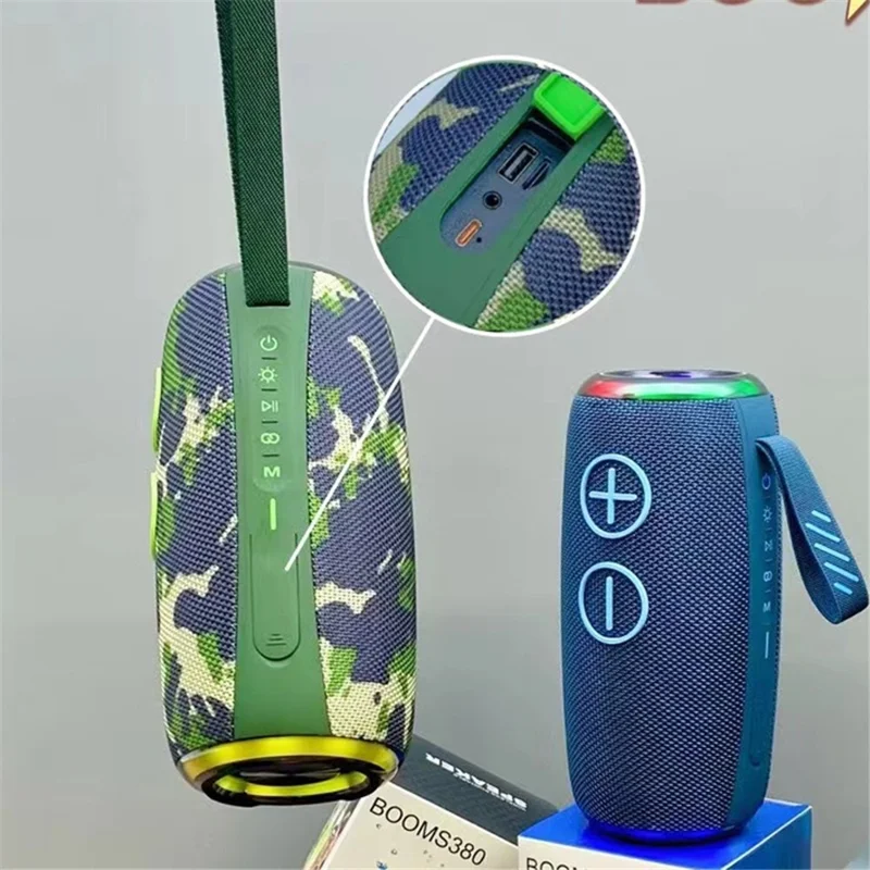 S380 TWS Kabelloser Bluetooth-Lautsprecher IPX6 Wasserdicht Tragbar Outdoor Boombox - Tarnfarben