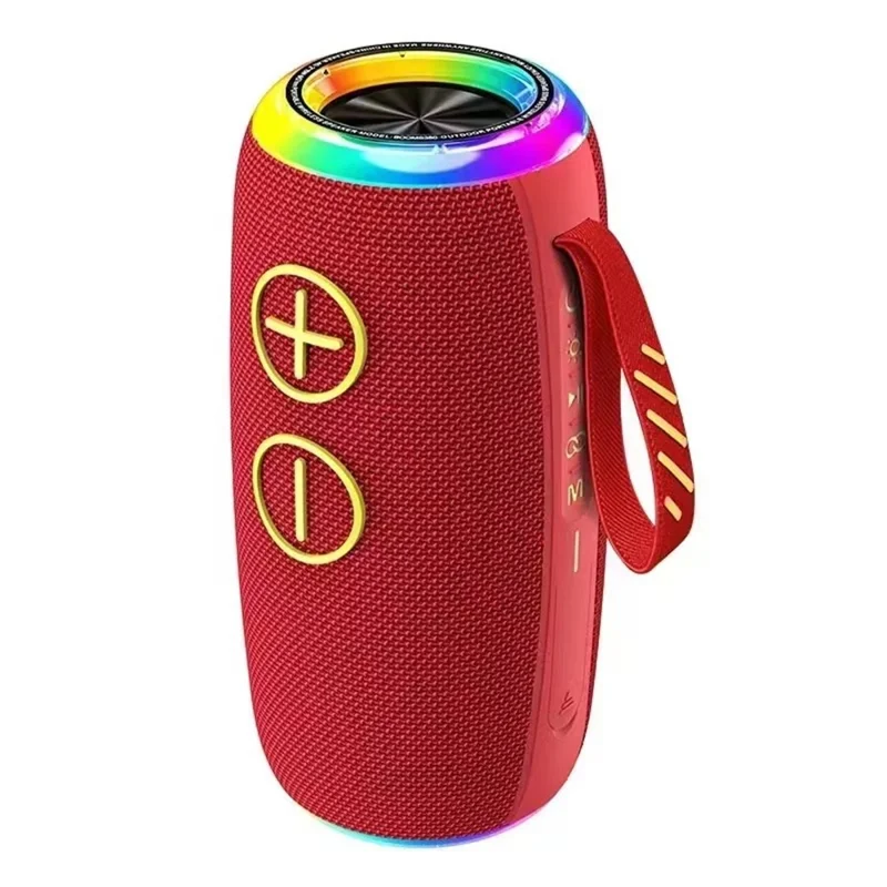 S380 TWS Wireless Bluetooth-compatible Speaker IPX6 Waterproof Portable Outdoor Boombox - Red