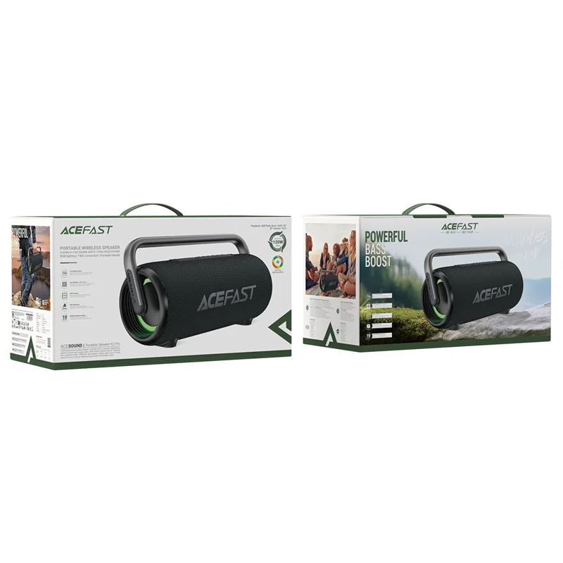 ACEFAST K2 Pro Altoparlante Bluetooth Portatile 120W Alta Potenza Speaker Impermeabile IPX5
