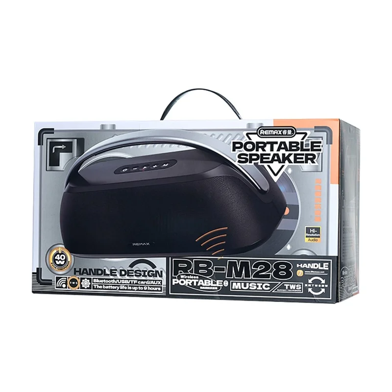 REMAX RB-M28 Wireless Portable Speaker Bluetooth-Compatible 40W High Power TWS Pairing Speaker