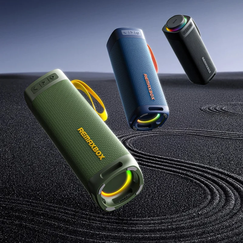 REMAX RB-M22 Tragbarer Bluetooth-kompatibler Lautsprecher mit RGB-Beleuchtung TWS-Kopplung - Blau