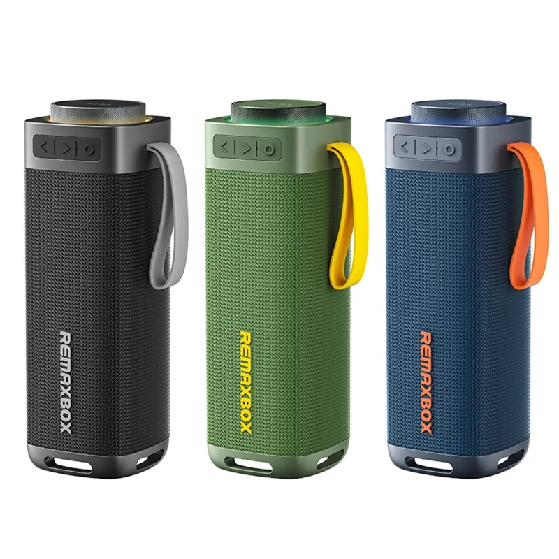 REMAX RB-M22 Portable Wireless Bluetooth-compatible Speaker with RGB Lighting TWS Pairing - Black