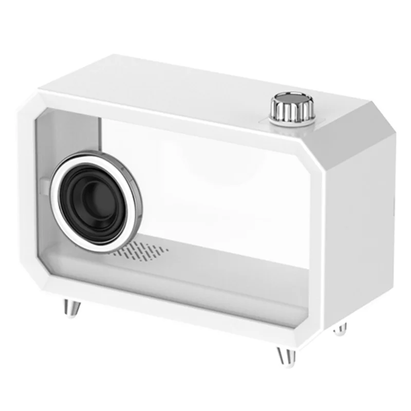 M8 DIY Cartoon Figurine Display Holder Bluetooth-compatible Speaker with Night Light - White