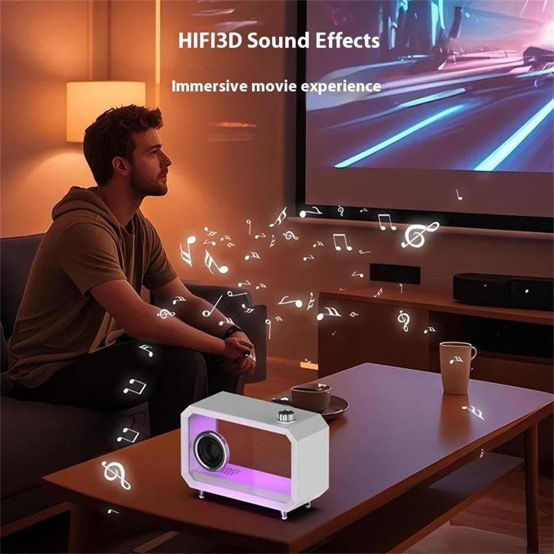 M8 DIY Cartoon Figurine Display Holder Bluetooth-compatible Speaker with Night Light - White