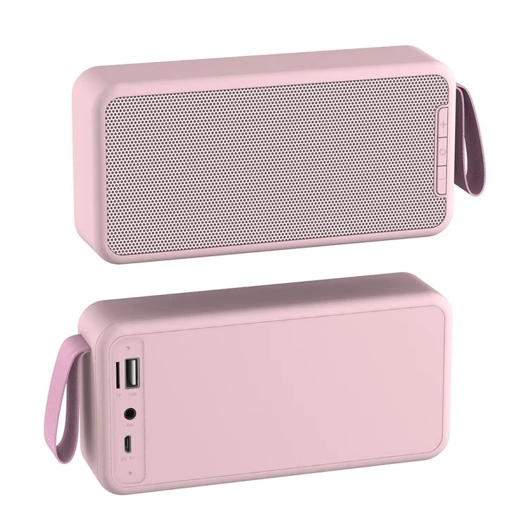 Xs Max Subwoofer Multi-Função TWS Sem Fio Bluetooth Speaker FM Radio Music Player Com Cordão - Cor De Rosa