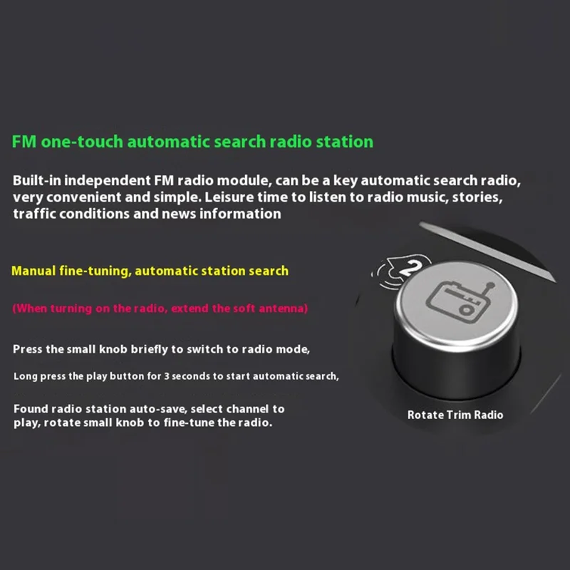 Q7 15W Wireless Charger Bluetooth-Compatible Speaker Night Light FM Radio Bedside Alarm Clock with Dual Type C Ports