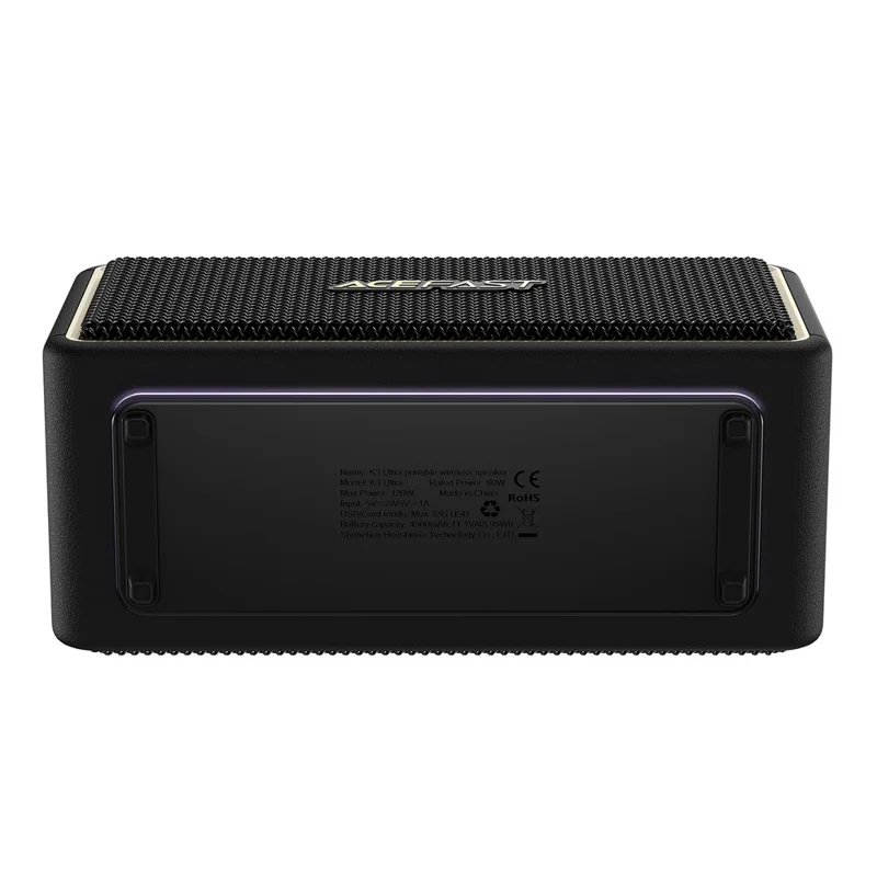 Altavoz Bluetooth ACEFAST K3 Ultra Portátil, Resistente al Agua IPX6, con Iluminación RGB