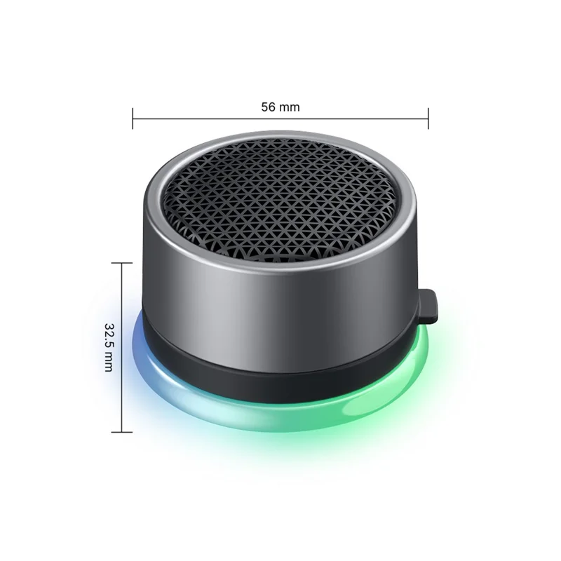 CWS07 Alto-falante Bluetooth TWS portátil e magnético com luz RGB para ciclismo ao ar livre, camping e mini subwoofer - Preto