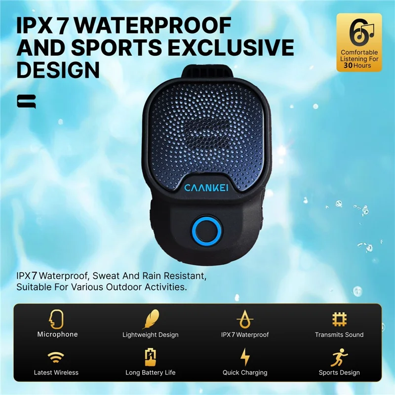 CWS03 Altavoz inalámbrico Bluetooth compatible con deportes al aire libre a prueba de agua de 5 W Subwoofer portátil mini