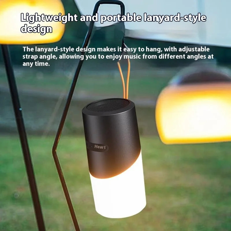 EBS-705 Wireless Bluetooth-compatible Speaker RGB Lighting Portable Outdoor Mini Subwoofer with Lanyard