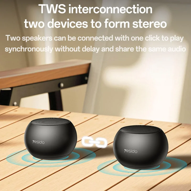 YESIDO YSW33 Portable TWS Bluetooth-compatible Speaker Aluminum Alloy Mini Wireless Audio Device