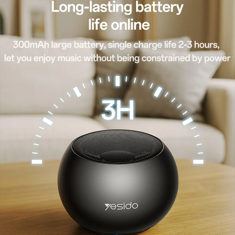 YESIDO YSW33 Portable TWS Bluetooth-compatible Speaker Aluminum Alloy Mini Wireless Audio Device