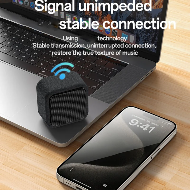 YESIDO YSW35 Mini Cube TWS Bluetooth-compatible Speaker with Lanyard Enhanced Bass Portable Subwoofer