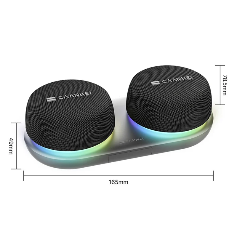 CAANKEI CS20 Wireless Bluetooth-Compatible Speaker RGB Light Portable Outdoor Sound Box with Magnetic Base