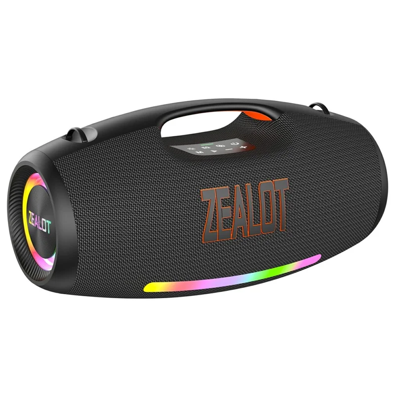 ZEALOT S89 250W Portable Bluetooth-Compatible Speaker 48000mAh Waterproof TWS Subwoofer Support U-disk / TF / Aux - Black
