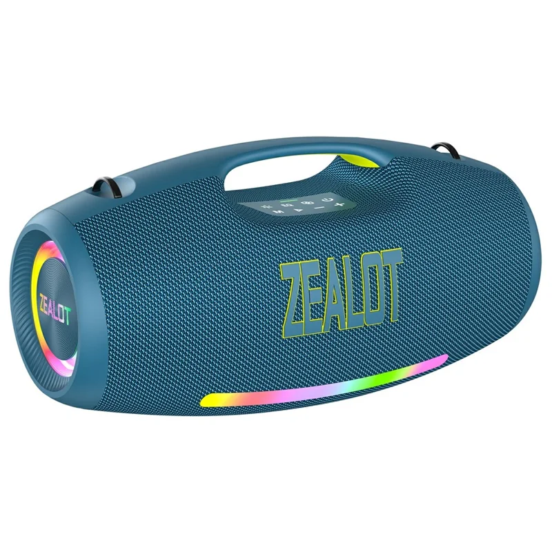 ZEALOT S89 250W Portable Bluetooth-Compatible Speaker 48000mAh Waterproof TWS Subwoofer Support U-disk / TF / Aux - Cyan