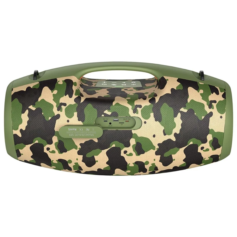 ZEALOT S89 250W Portable Bluetooth-Compatible Speaker 48000mAh Waterproof TWS Subwoofer Support U-disk / TF / Aux - Green Camouflage