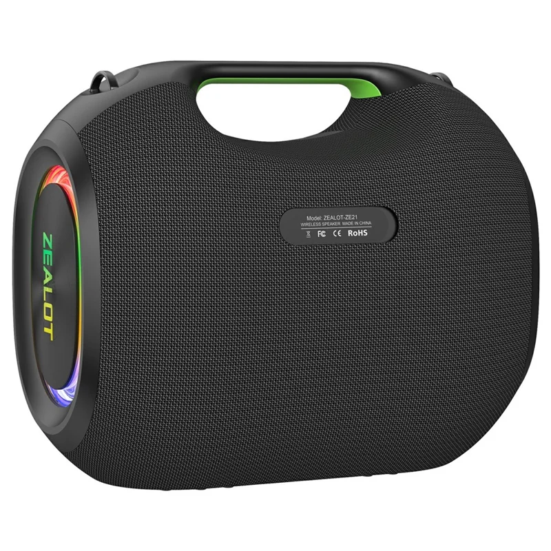 ZEALOT ZE21 Outdoor Party Bluetooth-Compatible Speaker 250W TWS Wireless 48000mAh Battery Subwoofer - Black