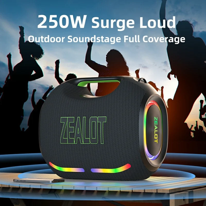 Altavoz Bluetooth ZEALOT ZE21 para Exteriores 250W TWS Inalámbrico con Batería de 48000mAh Subwoofer - Verde Camuflaje