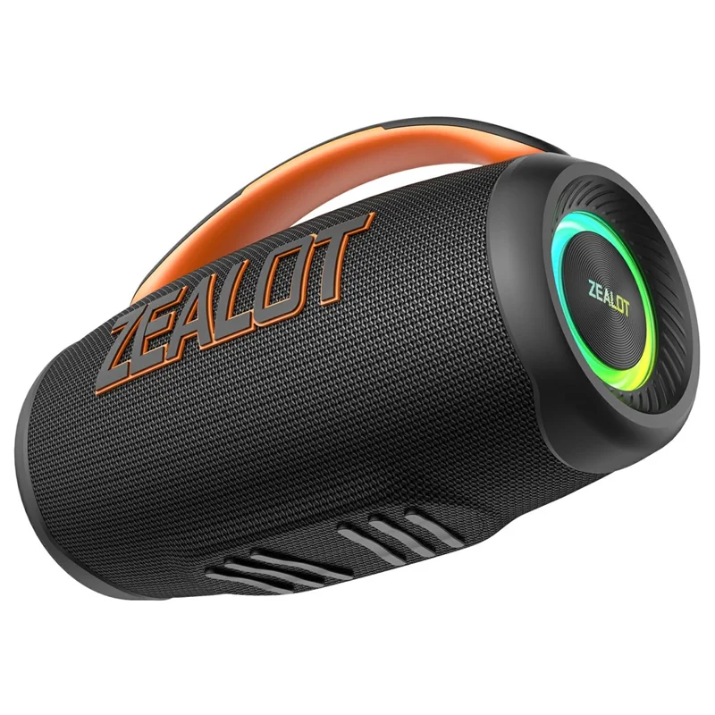 ZEALOT P12 60W Tragbarer Bluetooth-kompatibler Lautsprecher TWS Kabellos Bass Subwoofer mit USB / TF / Aux-Unterstützung - Schwarz