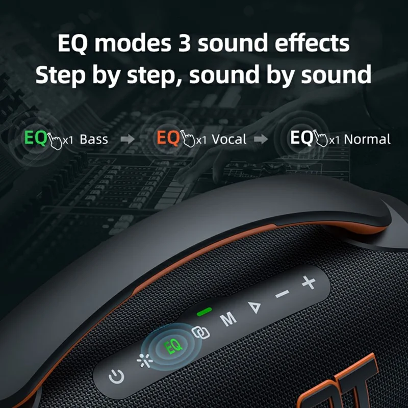 ZEALOT P12 60W Tragbarer Bluetooth-kompatibler Lautsprecher TWS Kabellos Bass Subwoofer mit USB / TF / Aux-Unterstützung - Schwarz