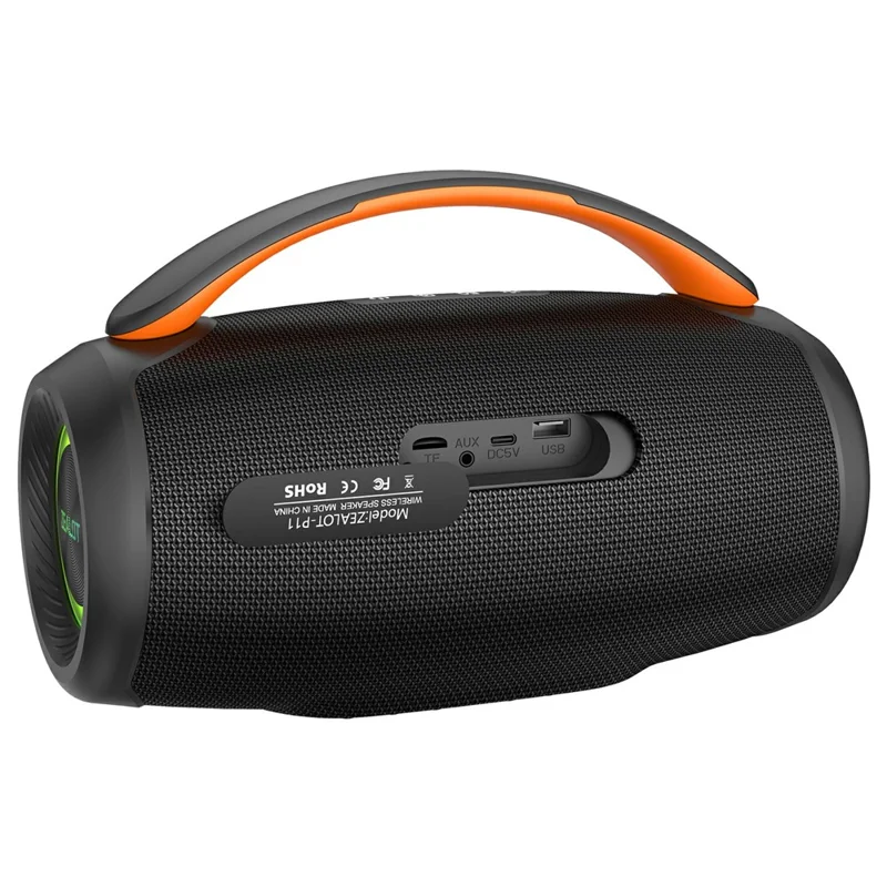 ZEALOT P11 50W Portable Bluetooth-Compatible Speaker RGB Light USB / TF / Aux TWS Wireless Bass Subwoofer - Black