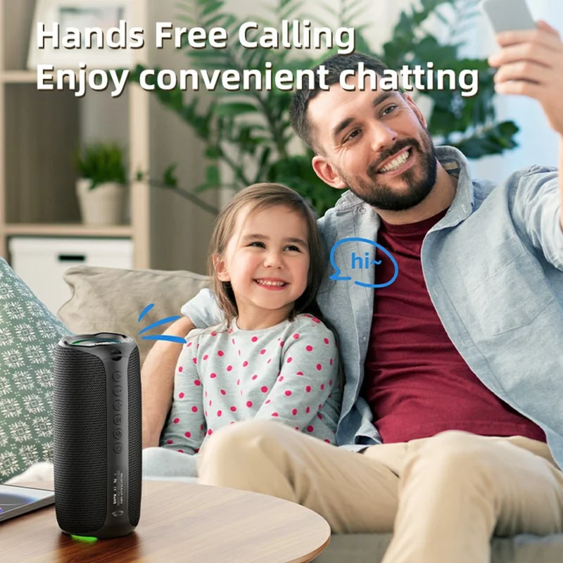 ZEALOT MP2 Outdoor 20W Bluetooth-Compatible Speaker Portable IPX5 Waterproof Bass Subwoofer - Black