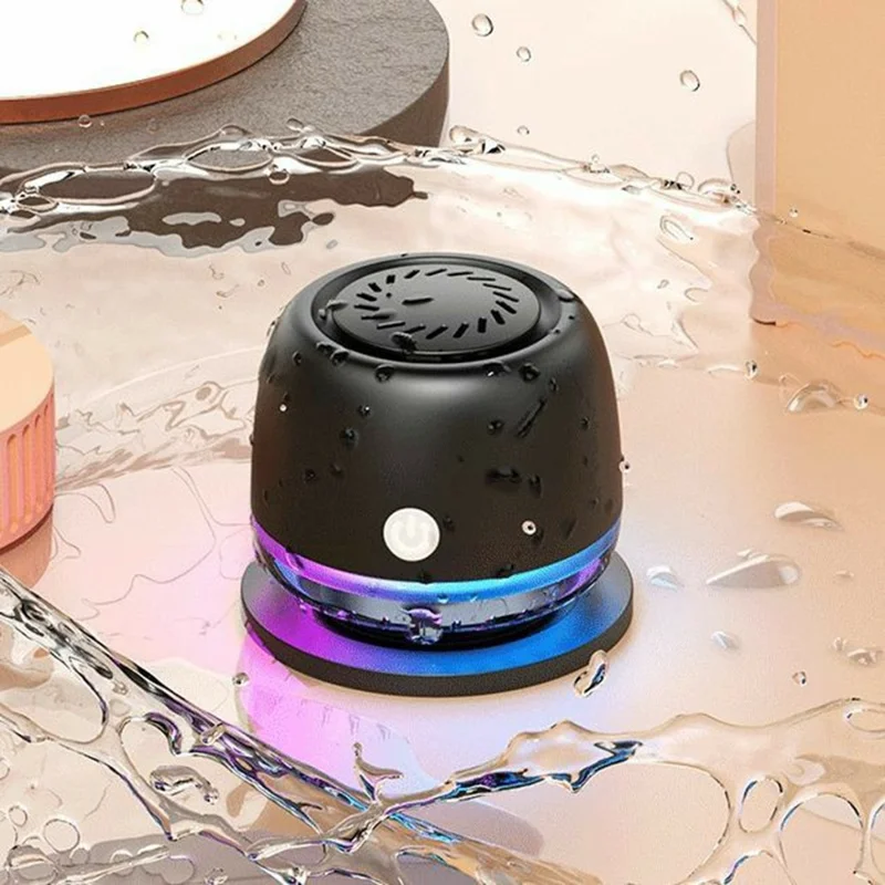 M99 Portable Bluetooth-Compatible Speaker RGB Light Gyroscope Design Heavy Bass Mini Speaker - Black