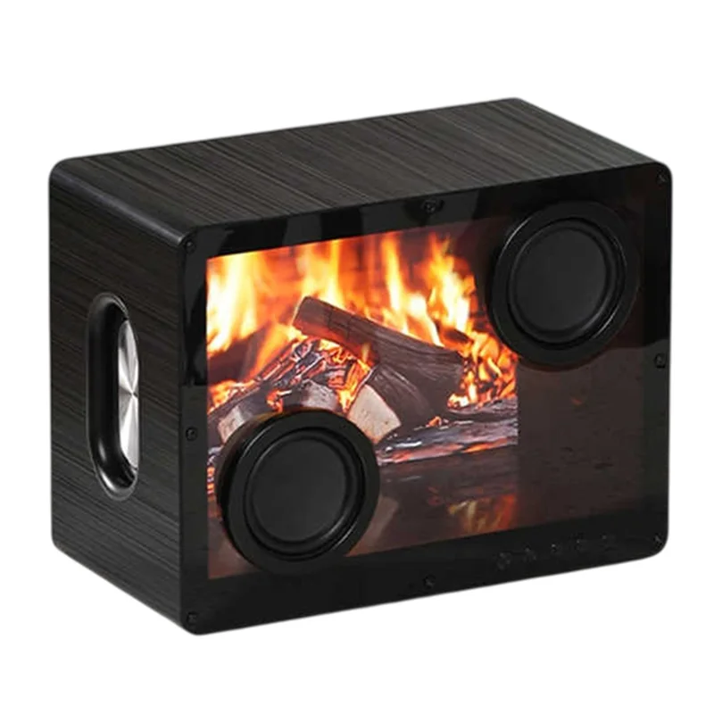 D35 Desktop Stereo Speaker HIFI Audio Bluetooth-Compatible TF AUX Subwoofer with Floating Lyrics Display