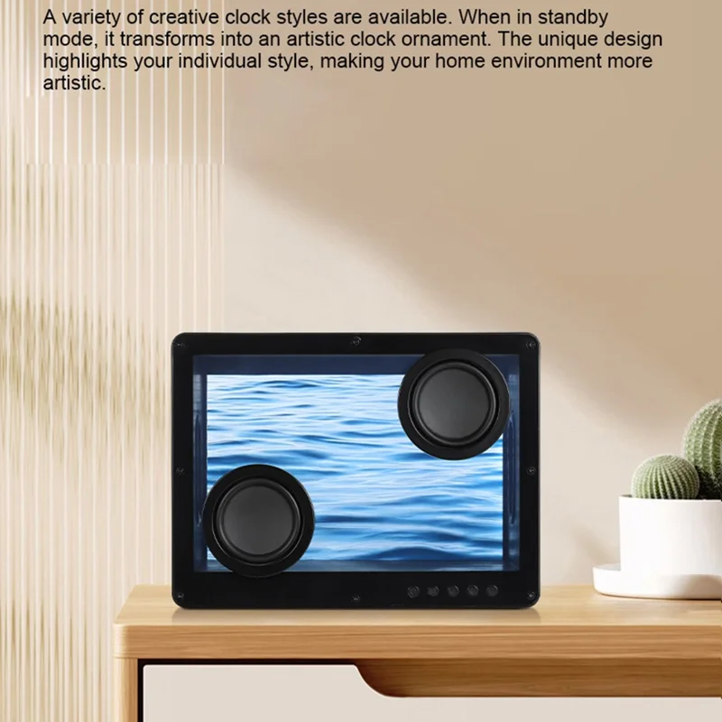 D35 Desktop Stereo Speaker HIFI Audio Bluetooth-Compatible TF AUX Subwoofer with Floating Lyrics Display