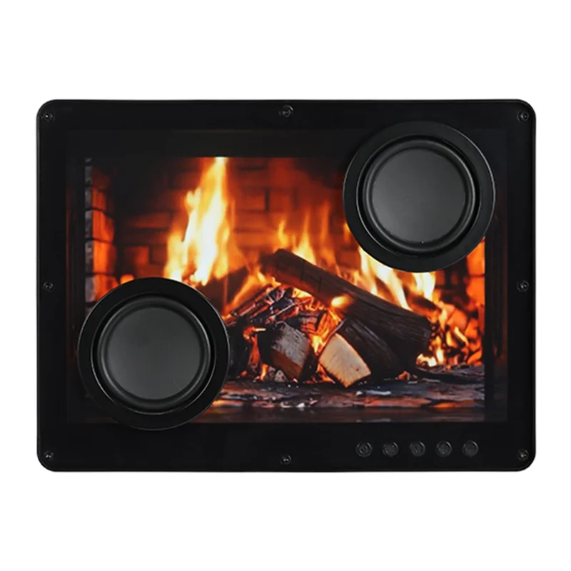 D35 Desktop Stereo Speaker HIFI Audio Bluetooth-Compatible TF AUX Subwoofer with Floating Lyrics Display