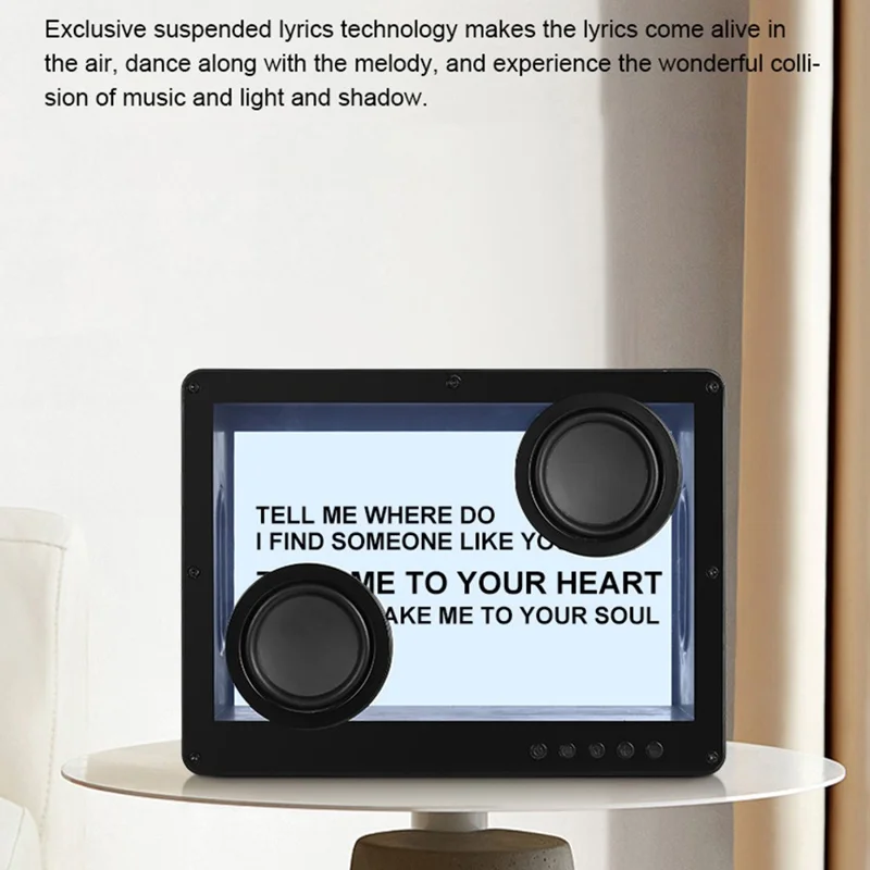 D35 Desktop Stereo Speaker HIFI Audio Bluetooth-Compatible TF AUX Subwoofer with Floating Lyrics Display