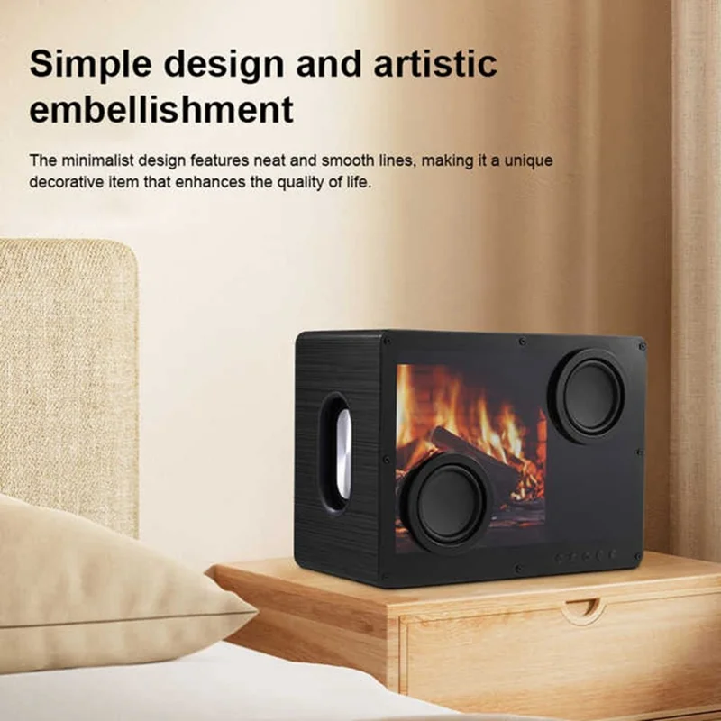 D35 Desktop Stereo Speaker HIFI Audio Bluetooth-Compatible TF AUX Subwoofer with Floating Lyrics Display