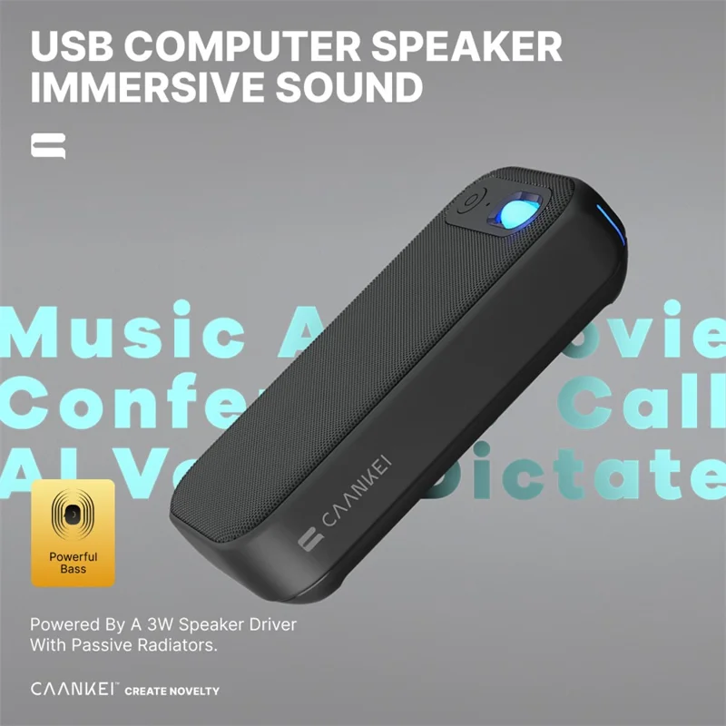CAANKEI Speakerphone da tavolo per conferenze con USB-C e microfono per computer